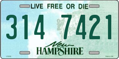 NH license plate 3147421