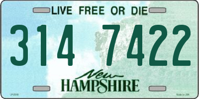 NH license plate 3147422