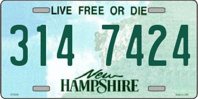 NH license plate 3147424