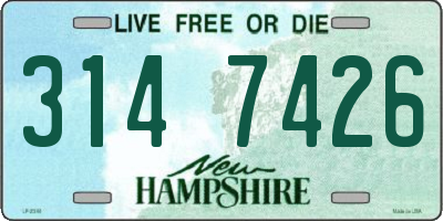 NH license plate 3147426