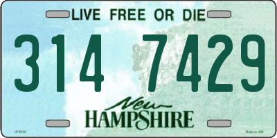 NH license plate 3147429