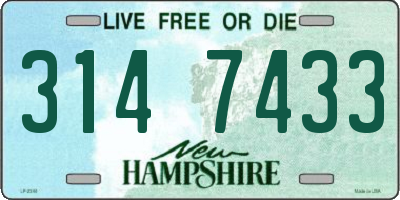 NH license plate 3147433