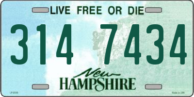 NH license plate 3147434