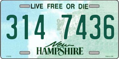 NH license plate 3147436