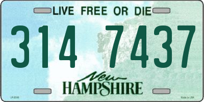 NH license plate 3147437