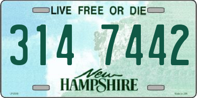 NH license plate 3147442