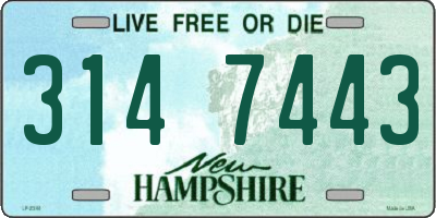 NH license plate 3147443