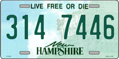 NH license plate 3147446
