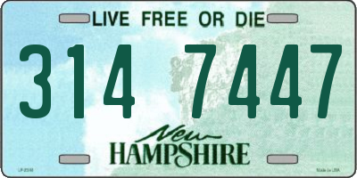 NH license plate 3147447
