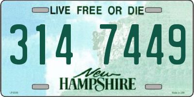 NH license plate 3147449