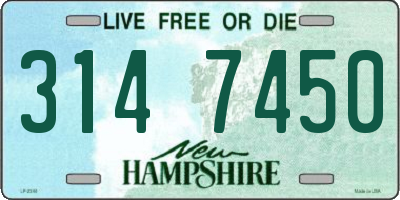 NH license plate 3147450