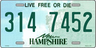 NH license plate 3147452