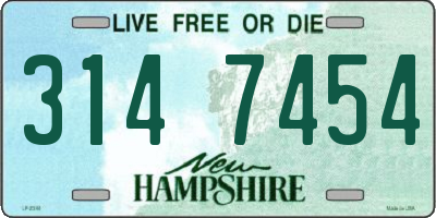 NH license plate 3147454