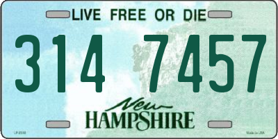 NH license plate 3147457
