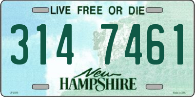NH license plate 3147461