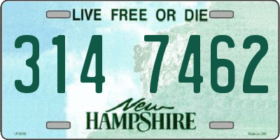 NH license plate 3147462