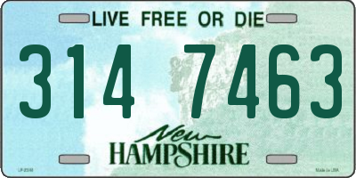 NH license plate 3147463