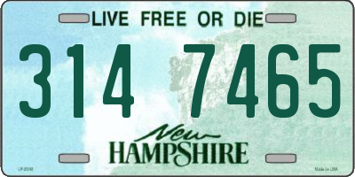NH license plate 3147465