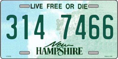 NH license plate 3147466