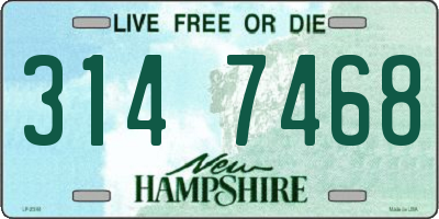 NH license plate 3147468