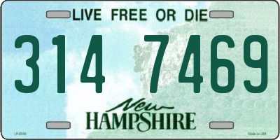 NH license plate 3147469