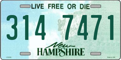 NH license plate 3147471