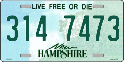NH license plate 3147473