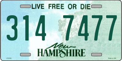 NH license plate 3147477