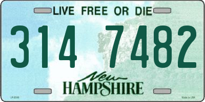 NH license plate 3147482