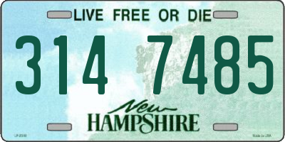 NH license plate 3147485