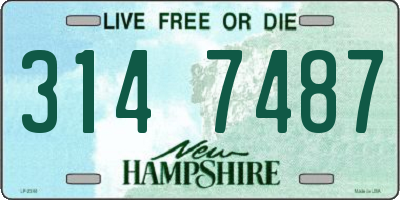 NH license plate 3147487