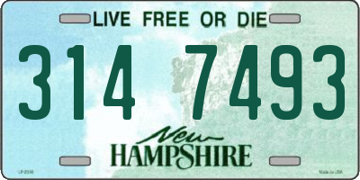 NH license plate 3147493