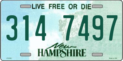 NH license plate 3147497