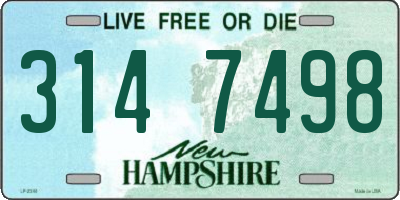 NH license plate 3147498