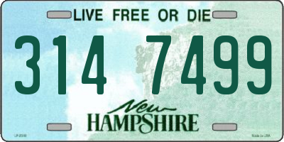 NH license plate 3147499