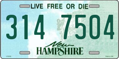 NH license plate 3147504