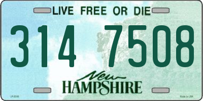 NH license plate 3147508
