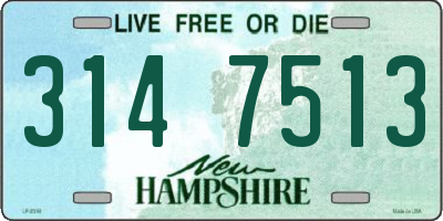 NH license plate 3147513