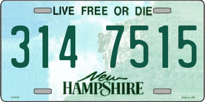 NH license plate 3147515