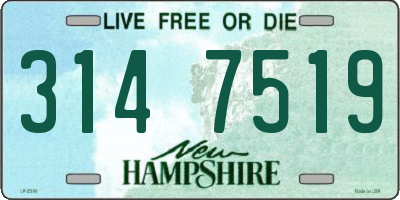 NH license plate 3147519