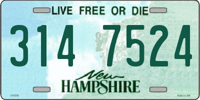 NH license plate 3147524