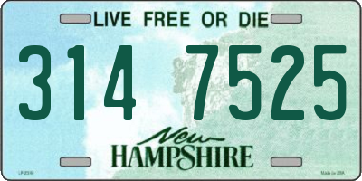 NH license plate 3147525