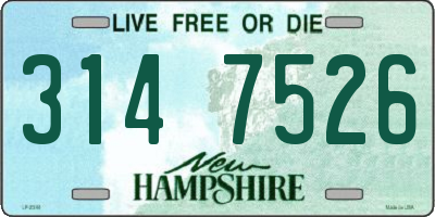 NH license plate 3147526