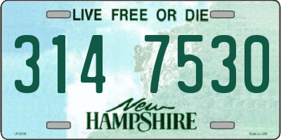 NH license plate 3147530