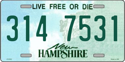 NH license plate 3147531