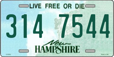 NH license plate 3147544