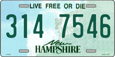 NH license plate 3147546