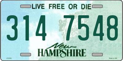 NH license plate 3147548