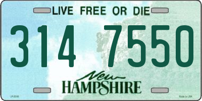 NH license plate 3147550