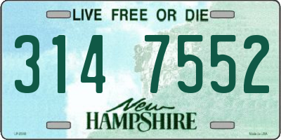 NH license plate 3147552